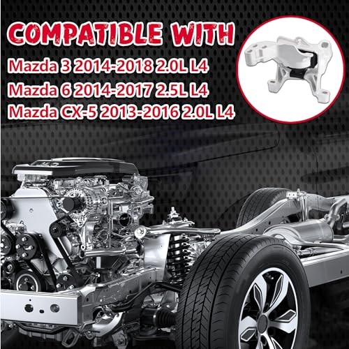 Front Engine Motor Mount Kit - Compatible with 2014-2018 2014-2017 Mazda 6 2.5L