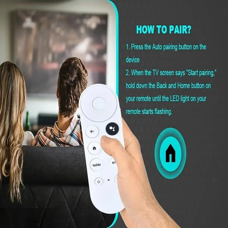 New Replacement For Chromecast With Google TV Voice Bluetooth IR Remote Control.