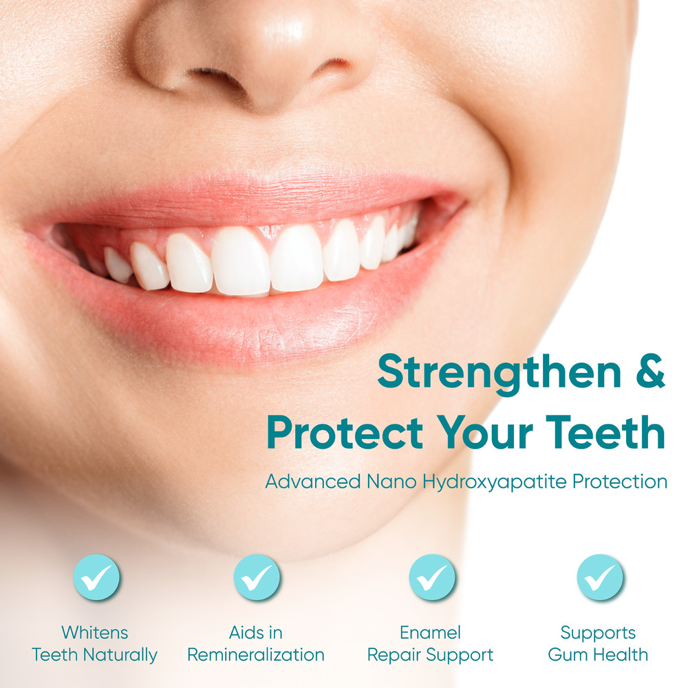 Fluoride Free Toothpaste, Nano Hydroxyapatite Toothpaste, Remineralizing Natural