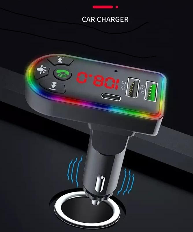 Bluetooth 5.0 Wireless In Car MP3 FM Transmitter Car Radio Adapter 2USB Chargers