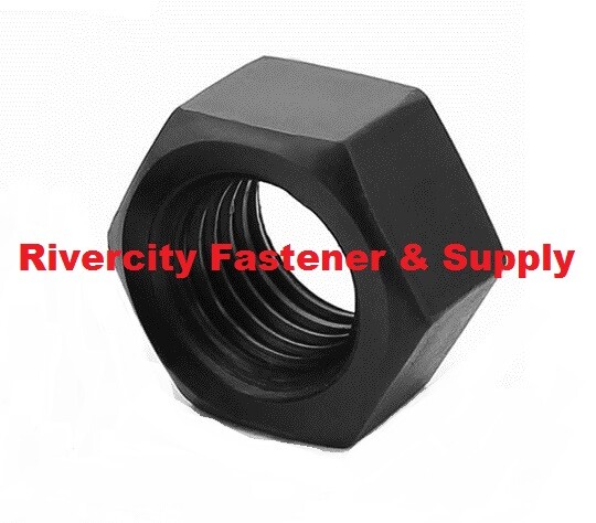 (1) M8-1.0 Metric Black Left Hand / Reverse Thread Nut M8x1.0 Fine Thread