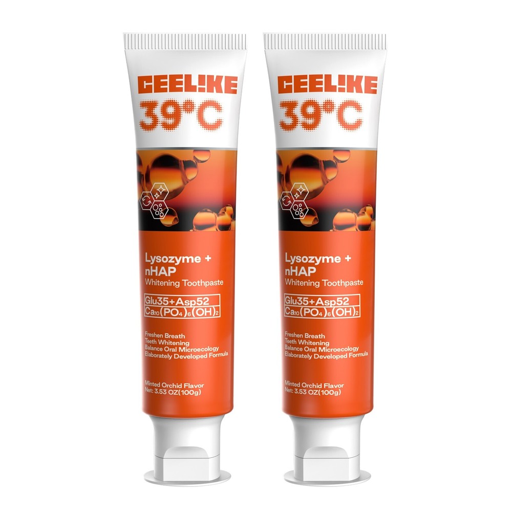 CEELIKE 39°C Lysozyme Toothpaste - Warm Sensation -2 x 3.53 oz