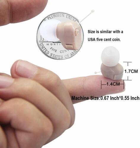 1 Pair Small Invisible Hearing Mini Sound Amplifier Enhancer Adjustable Tone US