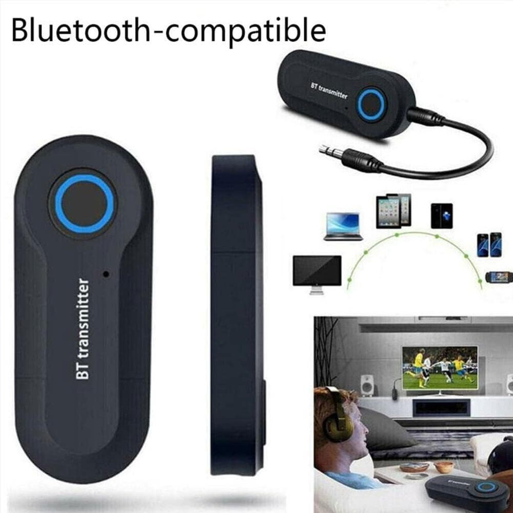 Bluetooth Transmitter Adapter, Wireless Portable Stereo USB Transmitter for TV