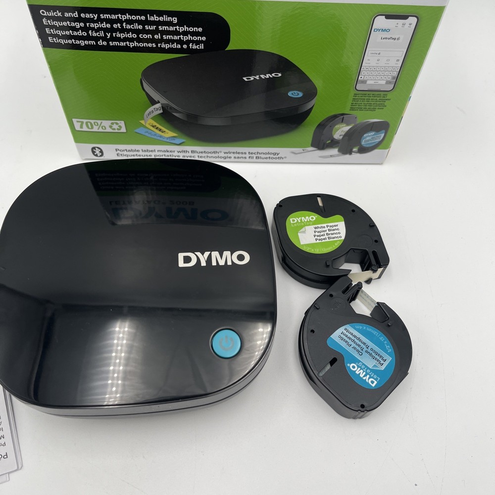 DYMO LetraTag 200B Label Maker, Wireless- iOS/Android, Includes 2 Label Tapes