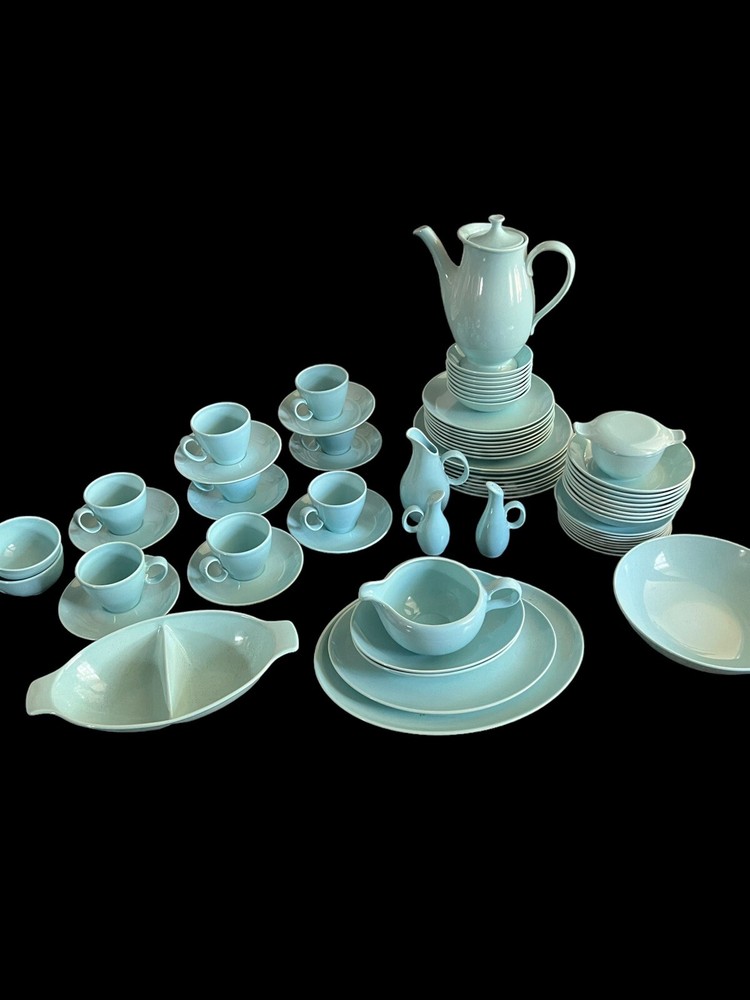 Lots Of vintage Turquoise Dinnerware Set