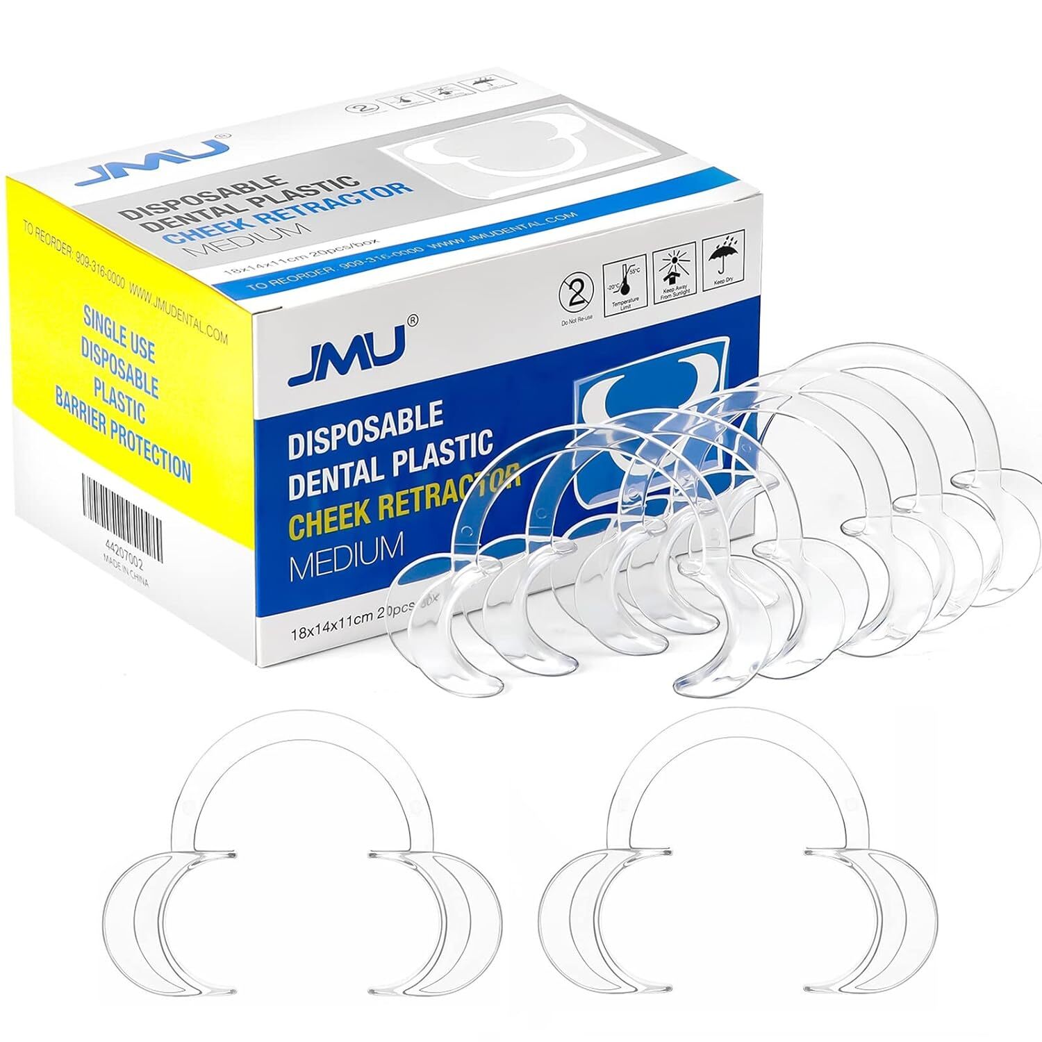 JMU Medium Teeth Whitening Cheek Retractor Dental Mouth Opener Game 3-20pcs