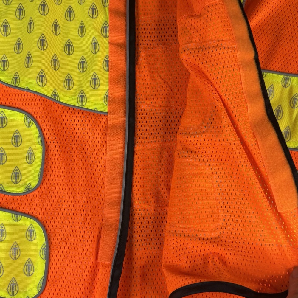 Coumiee Breakaway Safety Vest Custom Reflective 3X Orange Yellow Hook Loop Close