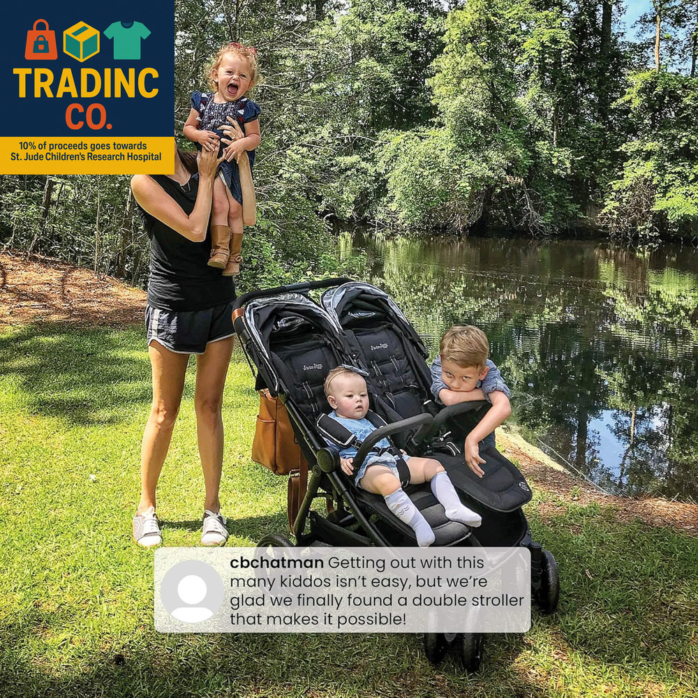 Jeep Destination Ultralight Side X Side Double Stroller, Midnight