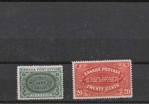 CANADA SPECIAL DELIVERY SCOTT E1-E2 MNH.