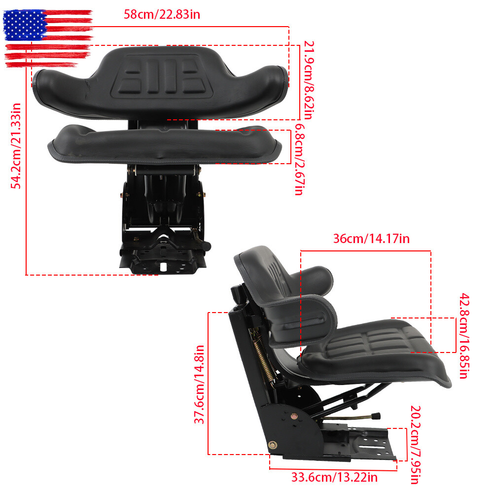Black 255 265 270 271 274 275 285 Tractor Suspension Seat For Massey Ferguson