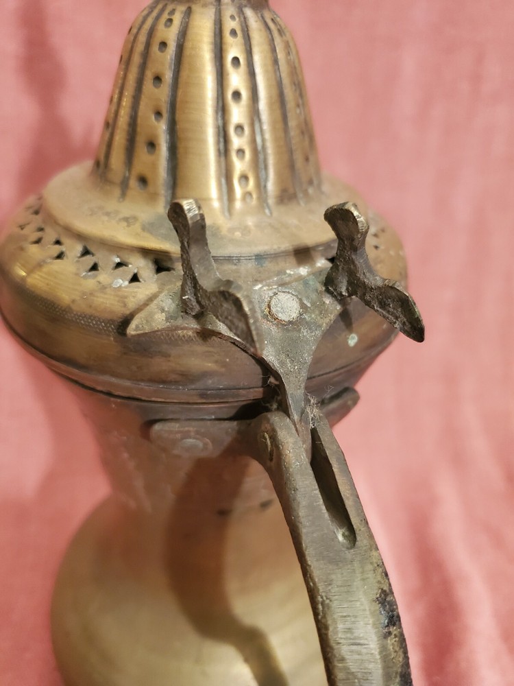 Islamic Dallah Antique Middle Eastern Arabic copper Bedouin Signed