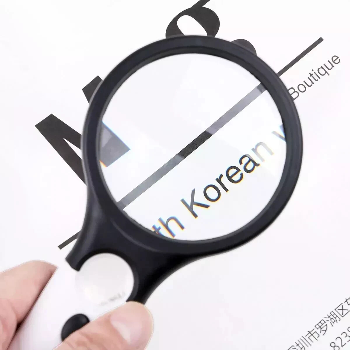 50X Magnifying Glass Handheld Magnifier 3 LED Light Reading Lens Jewelry Loupe