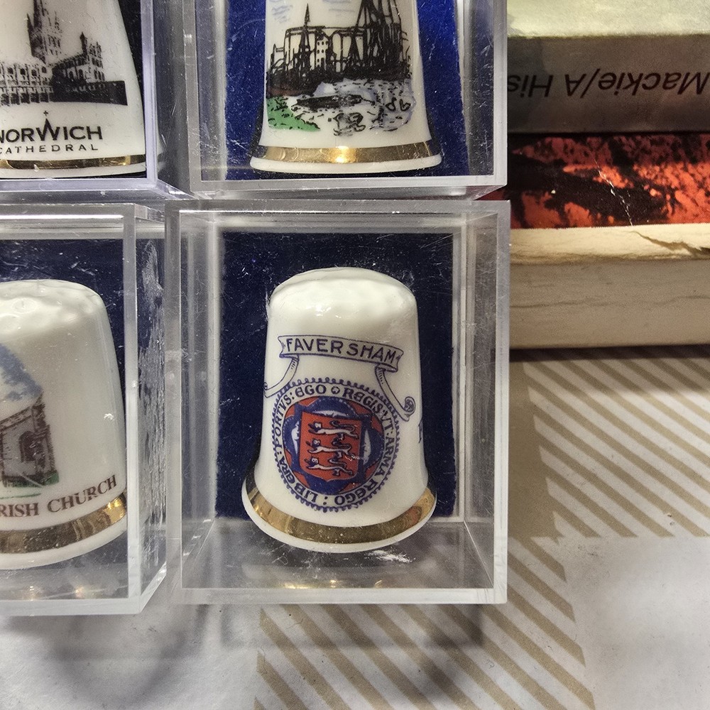 5 Assorted Vintage Thimbles Novelty Unique