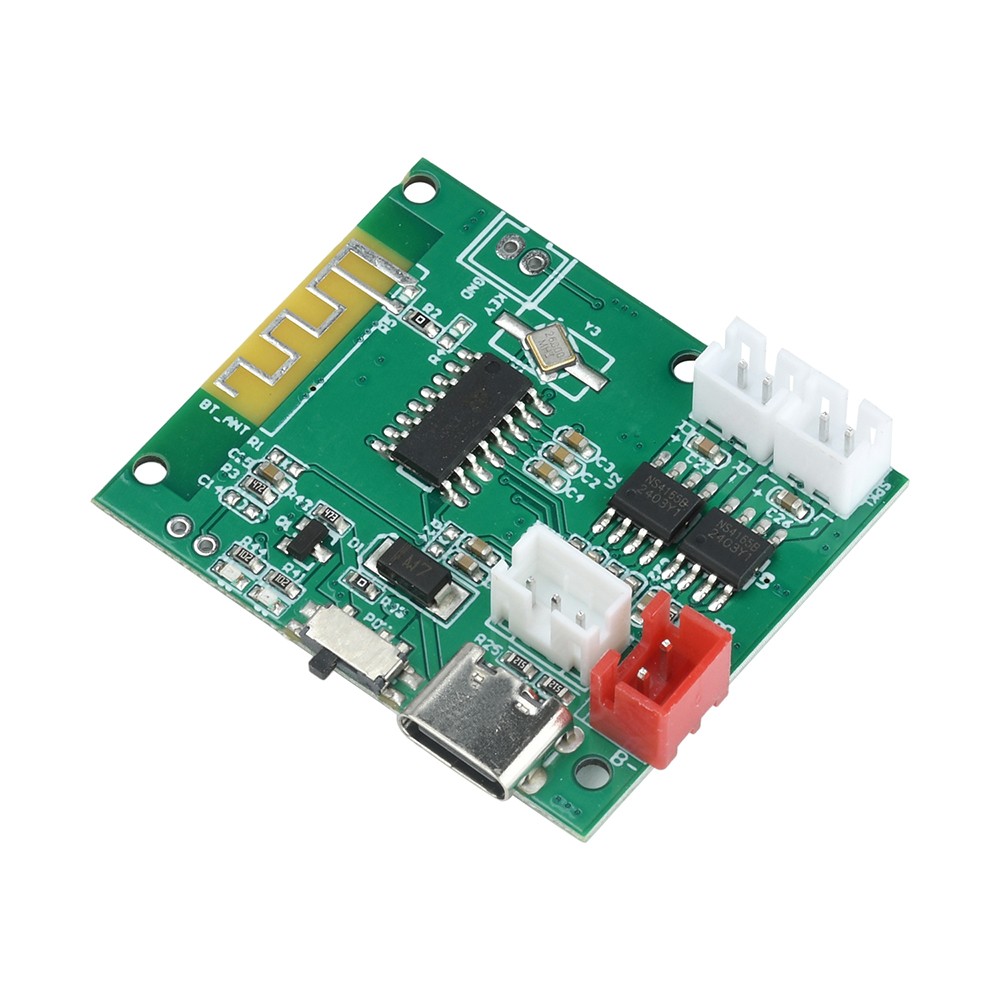 DC3.7V-5V Stereo 5.0 Bluetooth 5W+5W Bluetooth Decoder Module w/ Power Amplifier