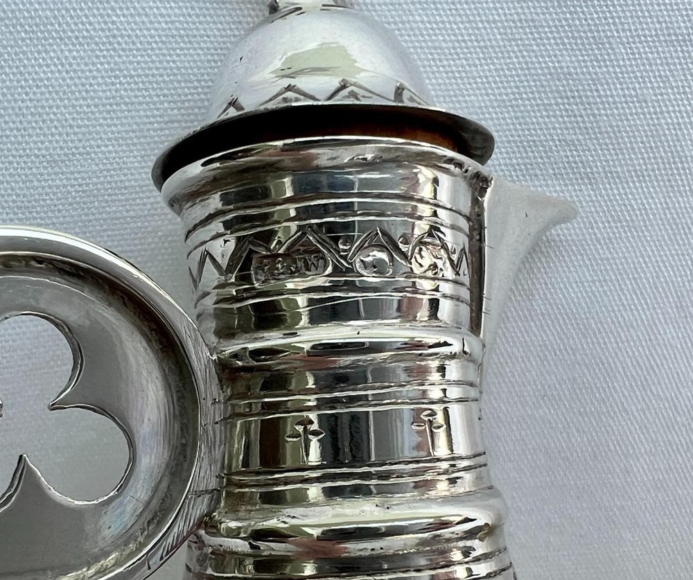 Fine Victorian Solid Sterling Silver Travelling 3 Piece Holy Communion Set