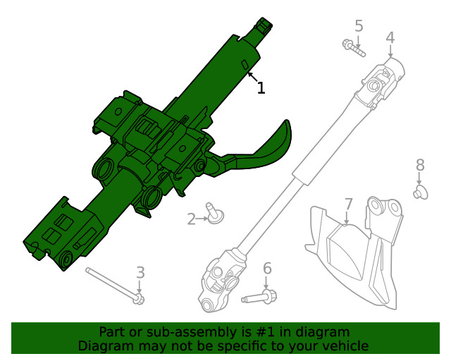 Genuine Nissan Steering Column 48810-5MP0A