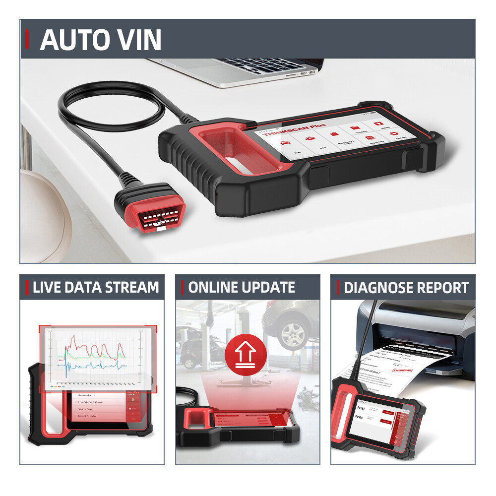 ThinkScan Plus S5 Auto Scanner Diagnostic Tool OBD2 Code Reader Engine SRS ABS