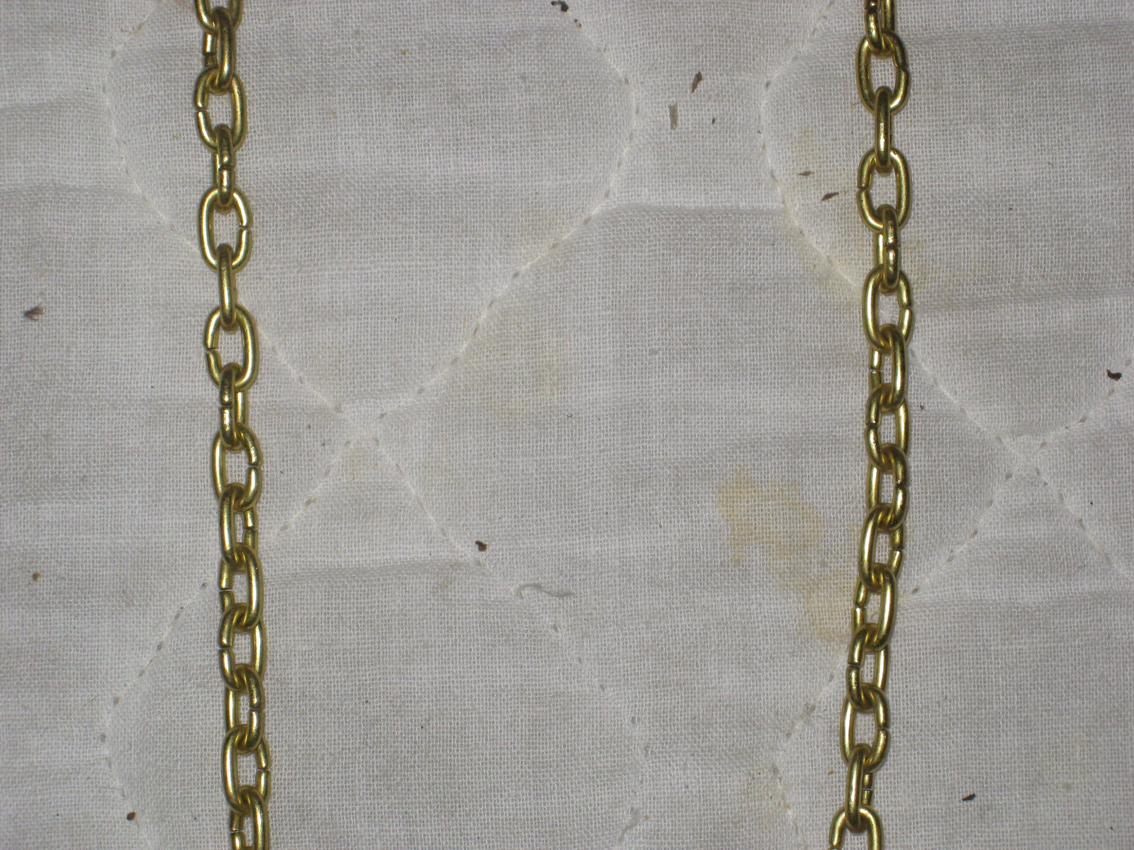 NOS Small Elongated Solid Brass Chain for Crafts and Jewelry 3 FIVE FOOT PCS !!