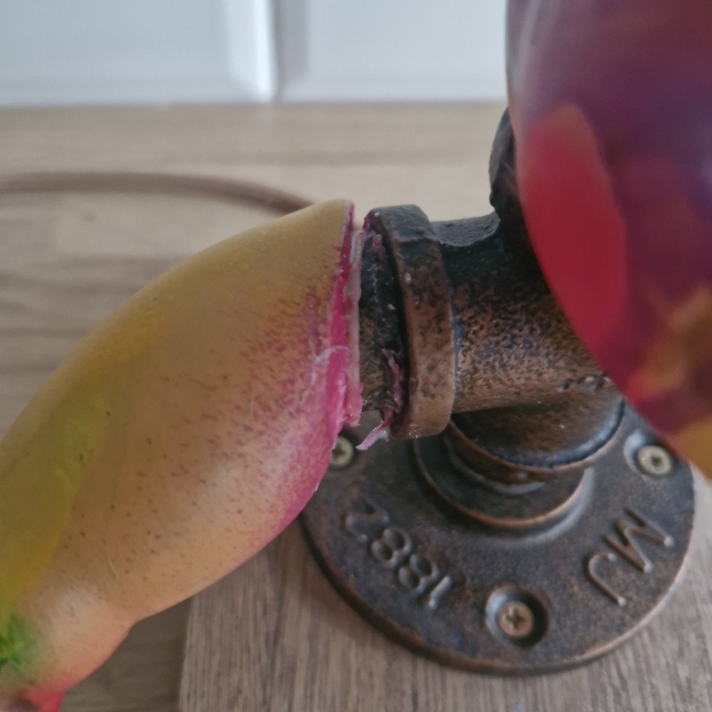 Steampunk Creepy Painted Doll Table Lamp
