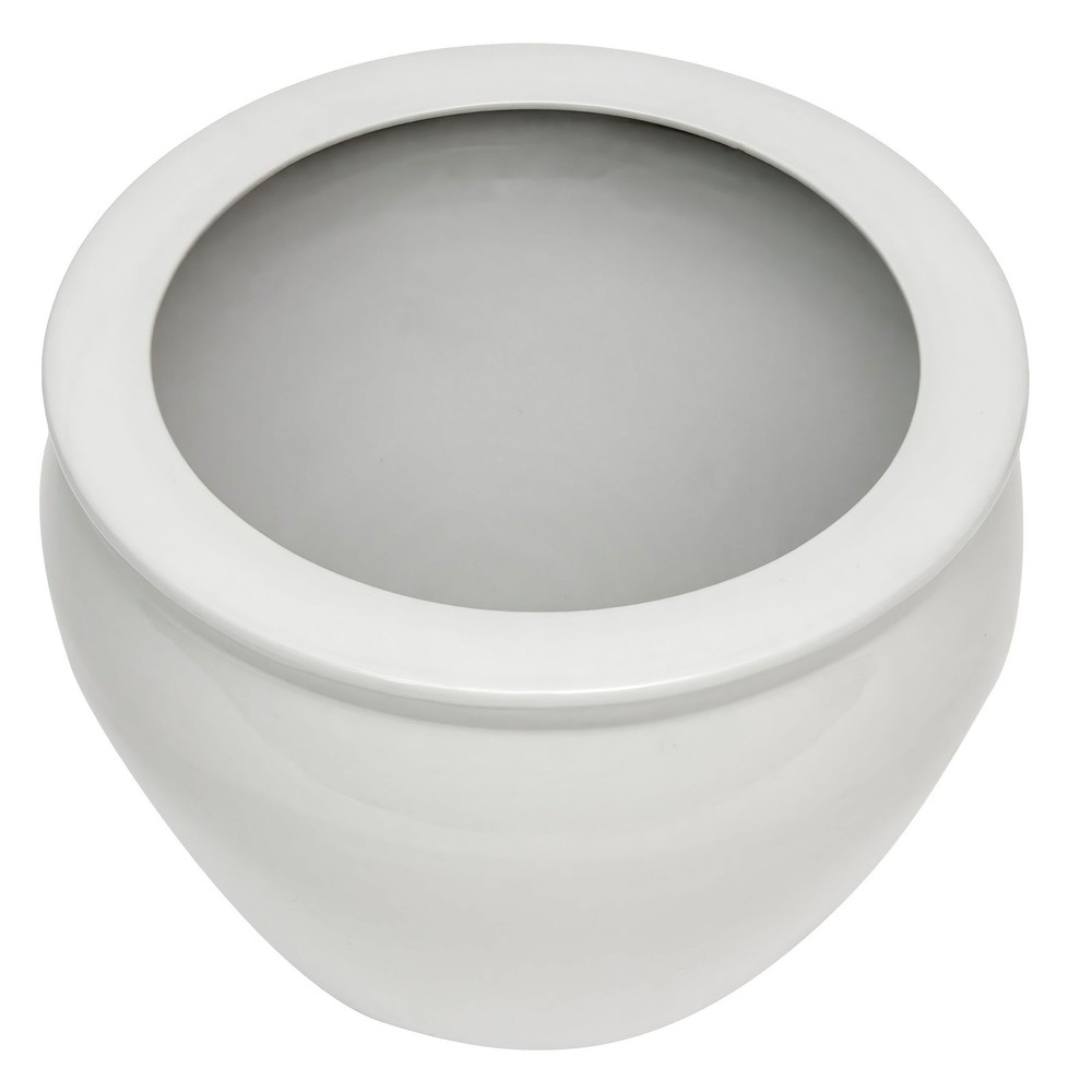 16" White Porcelain Fishbowl