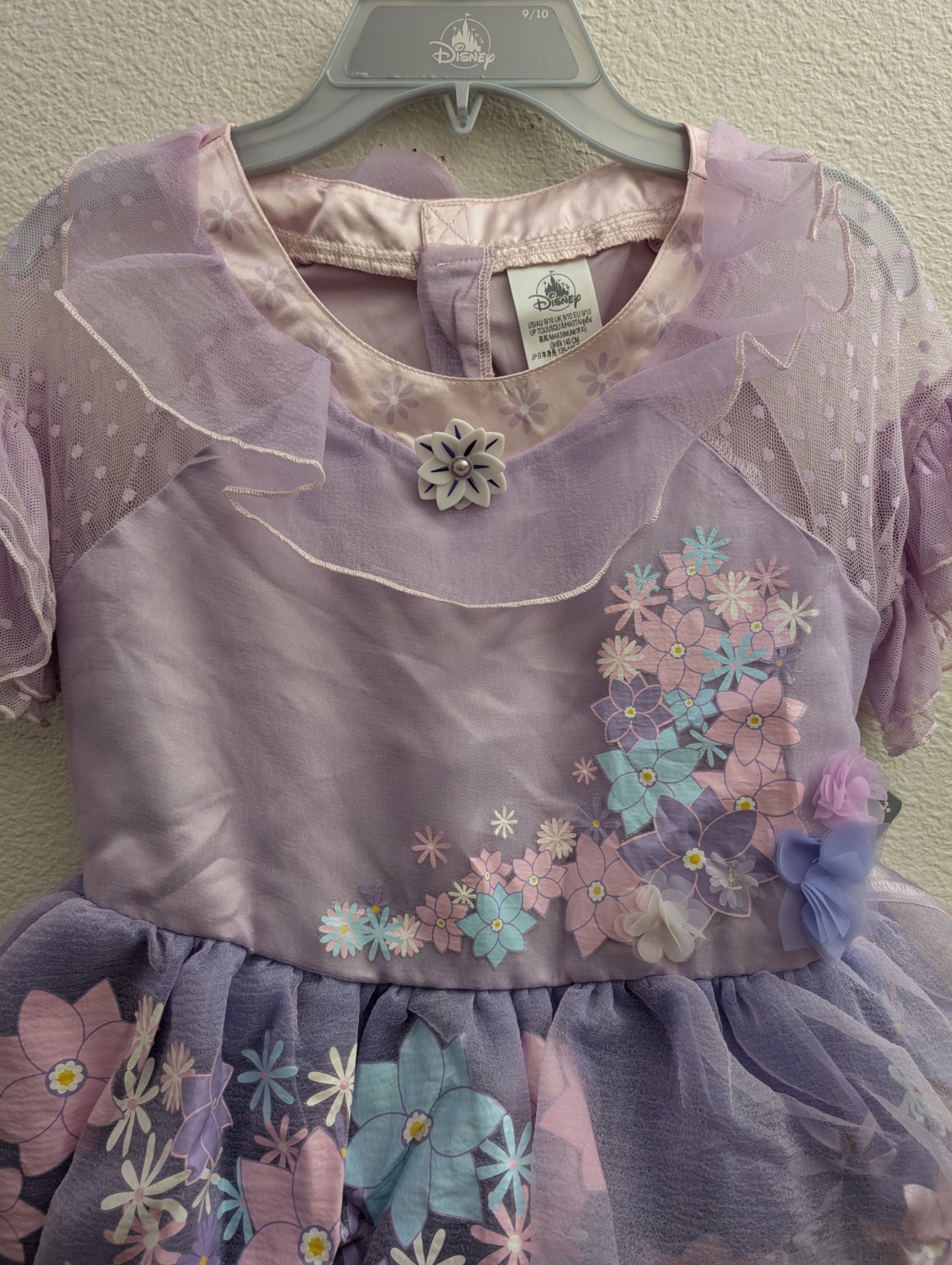 Disney Store Girls 9/10 Encanto Isabela Madrigal Deluxe Dress Up New