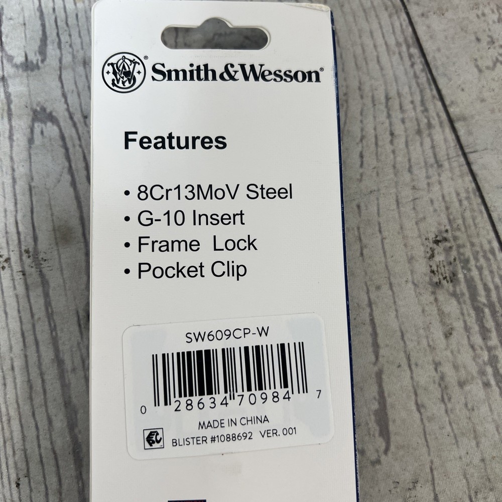 Smith & Wesson SW609 3.55" Folding Knife