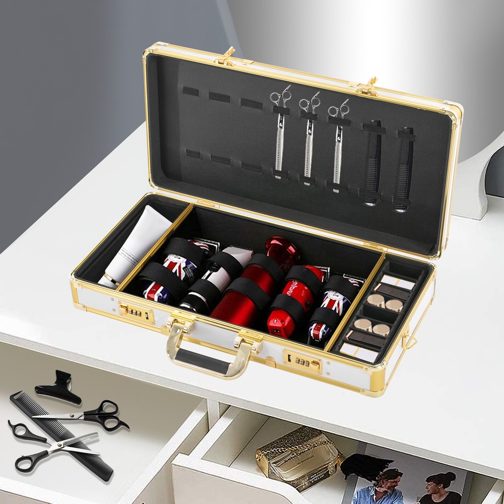 Portable Barber Carrying Case Styling Tools Storage Case Box With Shoulder Strap