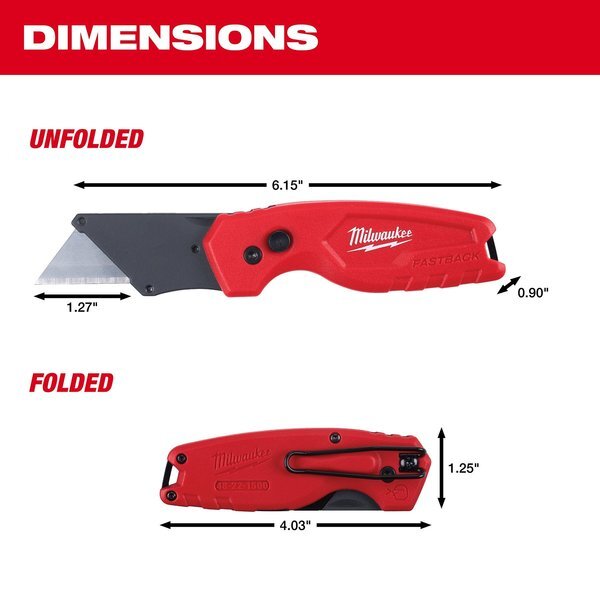 Milwaukee Tool 48-22-1503 Fastback Folding Utility Knife Set