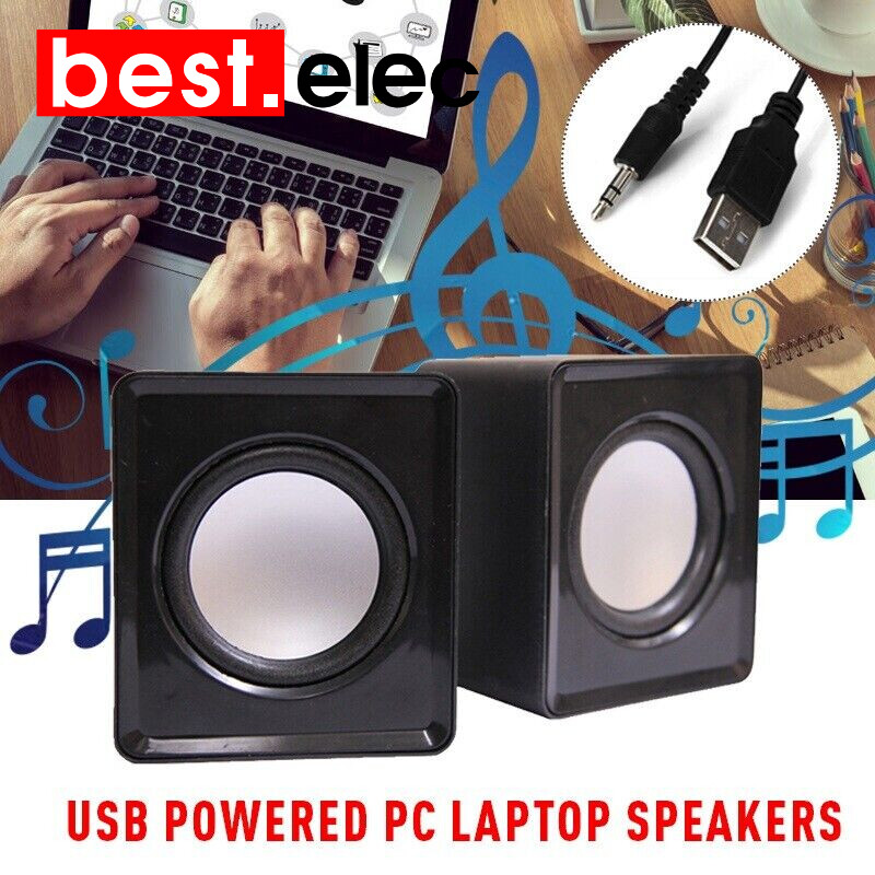 3.5mm Jack USB Wired Computer Speaker Stereo For PC Laptop Notebook Desktop riCC