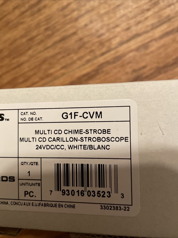 Edwards System Technology G1F-CVM Multi CD Chime Strobe 793016035233