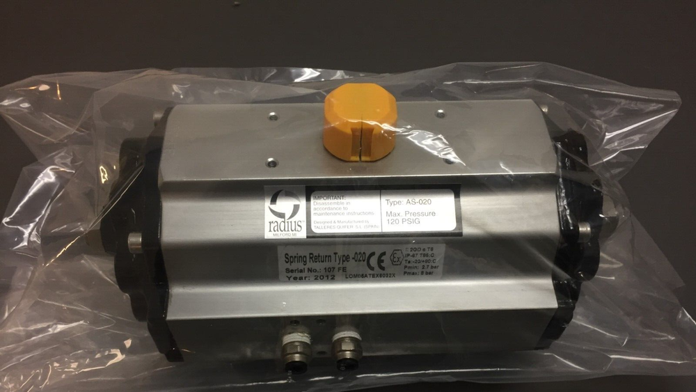 Radius AS-020, Max 120PSIG, Pneumatic Actuator