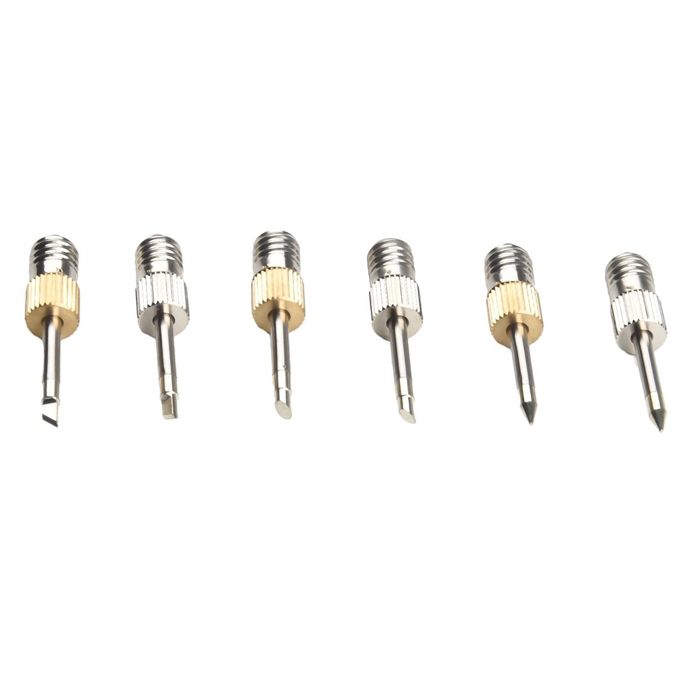 6pcs Replacement Soldering Iron Tips E10 Interface Electric Soldering/Needle Tip