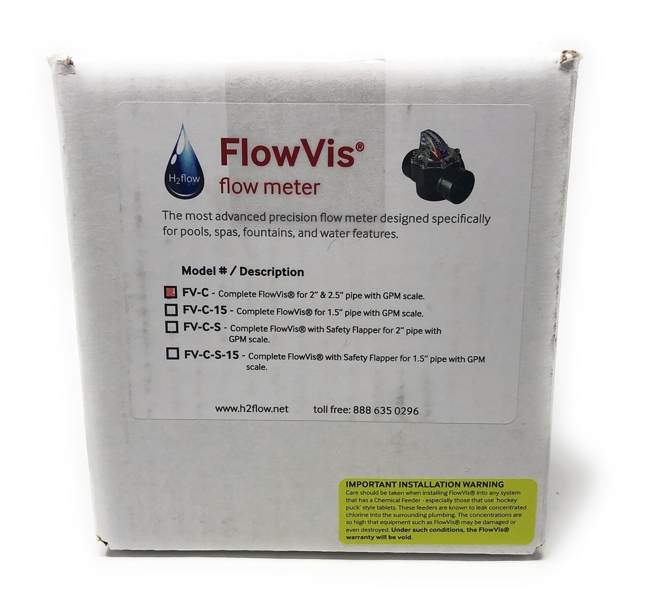 FlowVis GPM Flow Meter Valve for 2" & 2.5" Pipes | FV-2 (566821)
