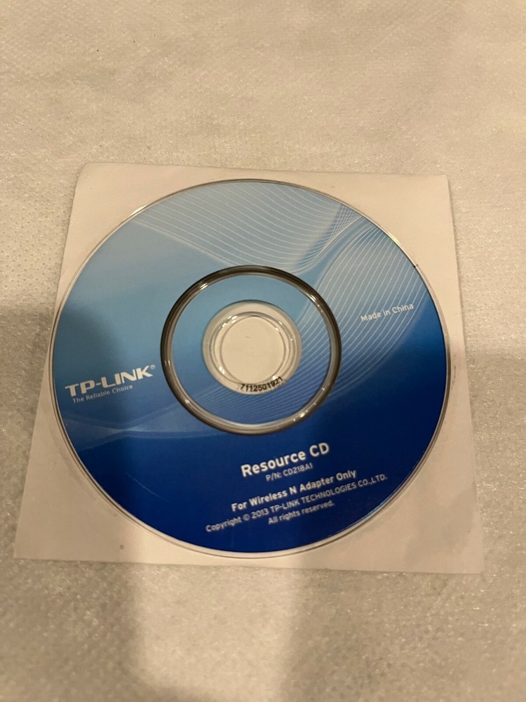 TP-Link TL-WN881ND 300Mbps Wireless N Adapter Resource CD