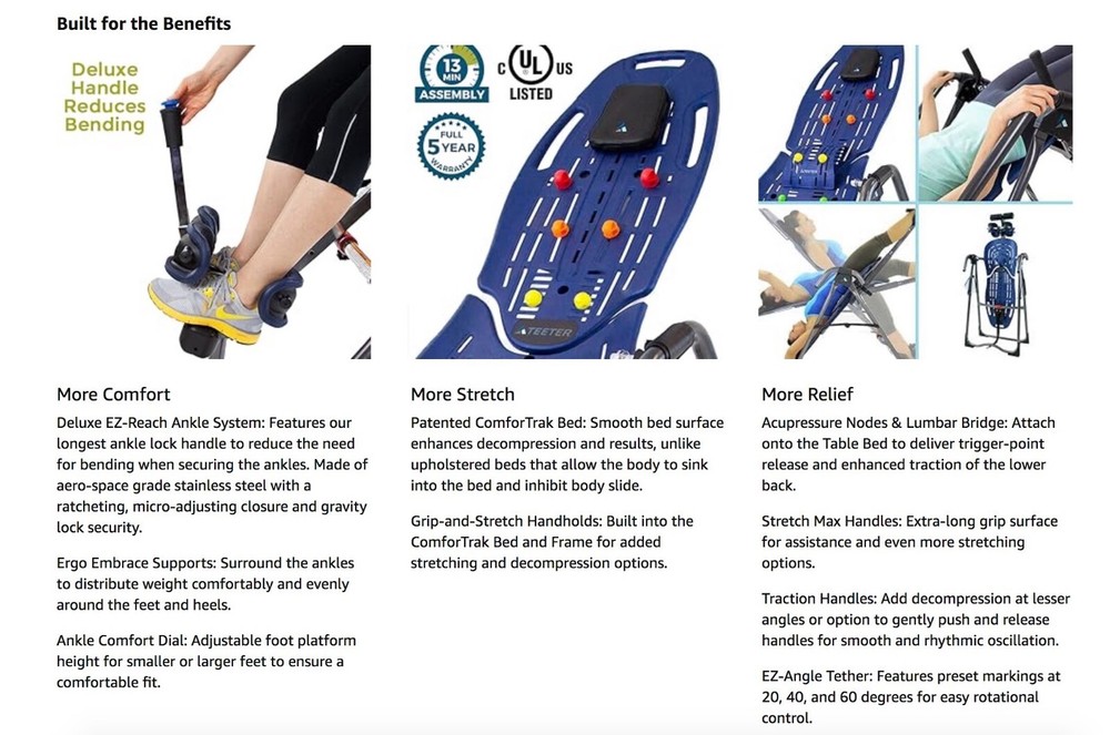 Teeter Inversion Table - Model: EP-970 - USED, MINT CONDITION