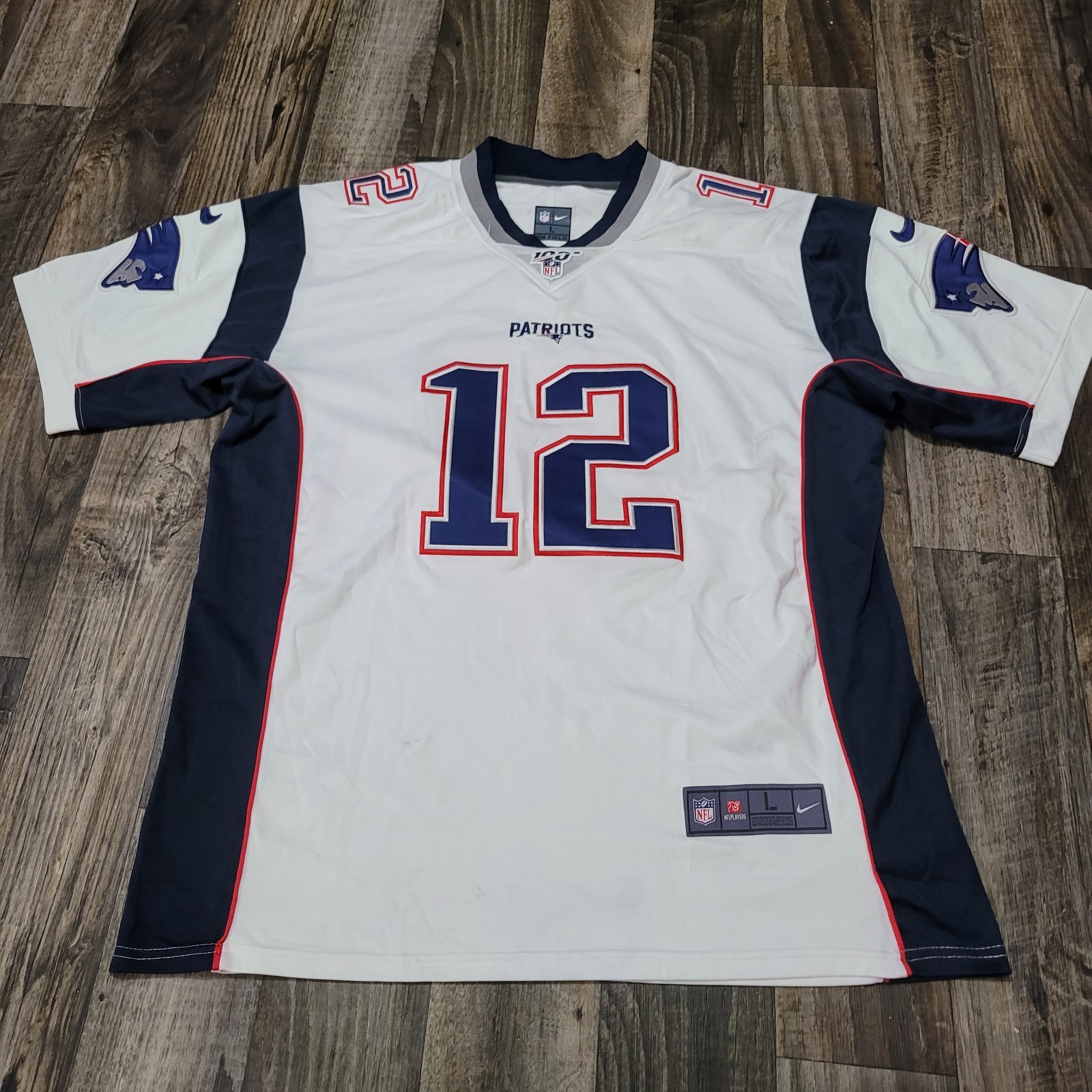 Tom Brady New England Patriots Nike Limited Jersey Size Large 100th Anniversary