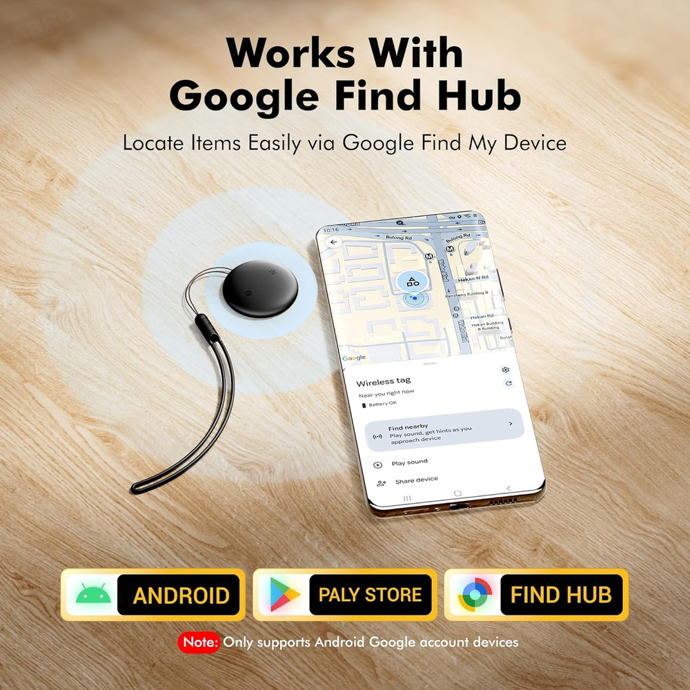 Air Tracker Tags-4 Pack for Android with Case- Bluetooth Tracker Item Finder for