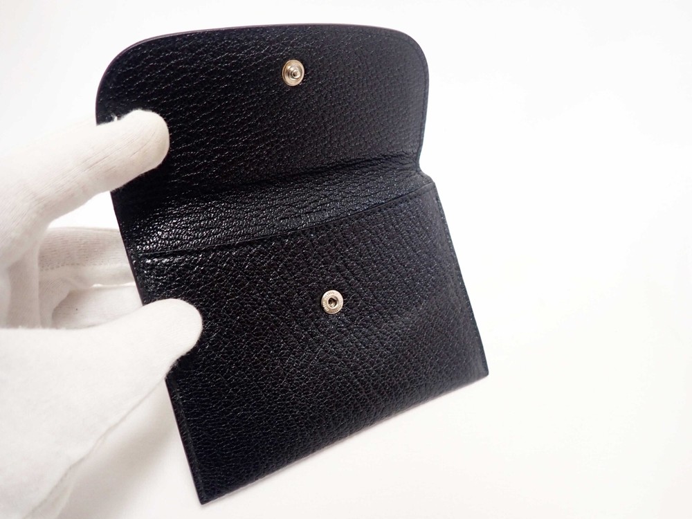 MIUMIU Card Holder Black Gray Bicolor