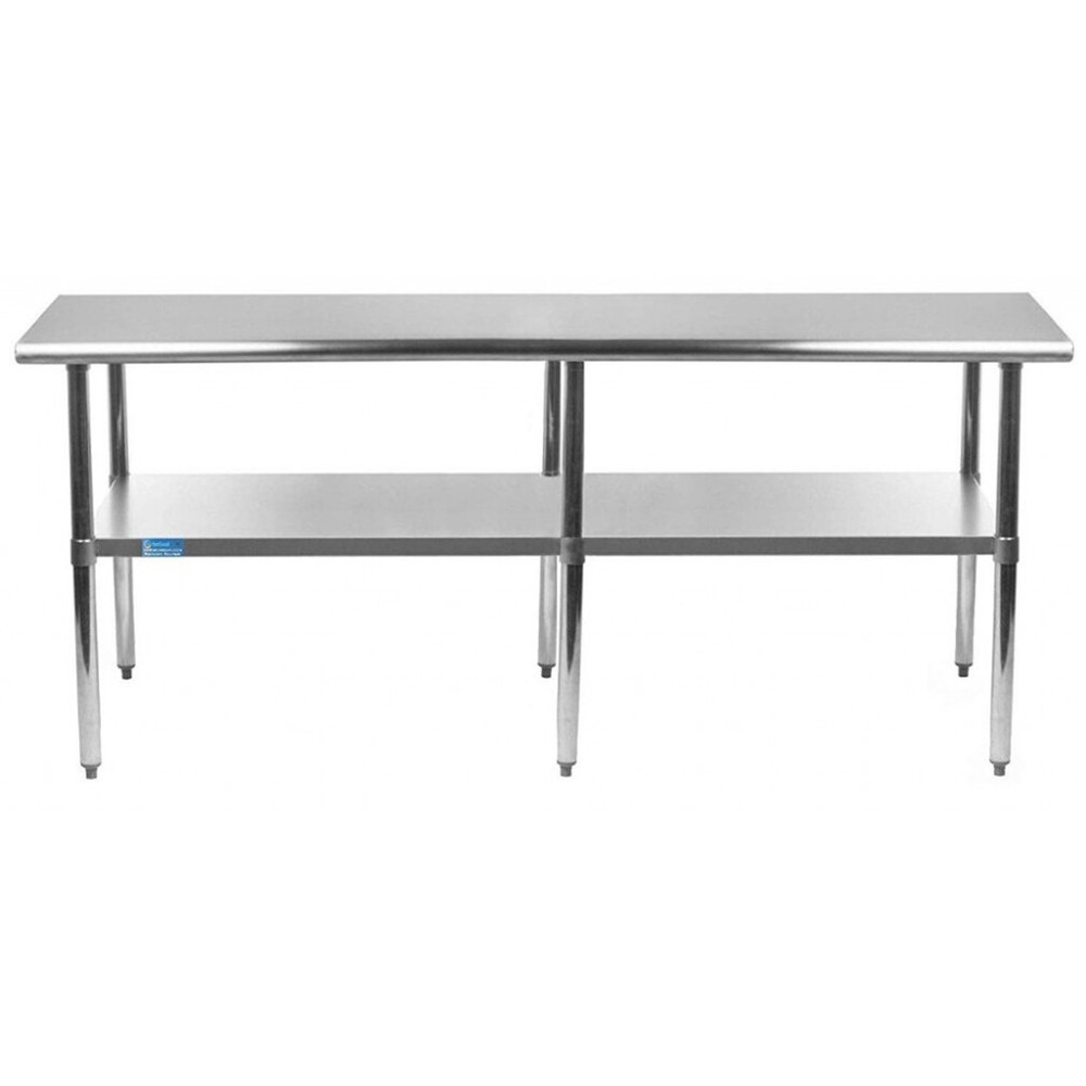 24" X 96" Stainless Steel Work Table With Galvanized Undershelf