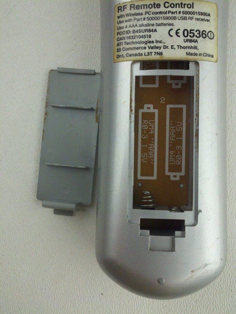 ATI Silver Wireless RF Remote Control