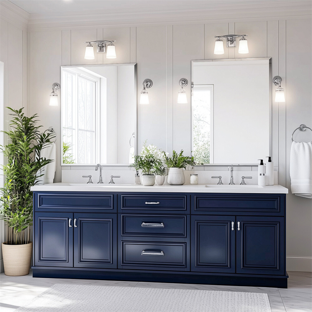 Rectangle Frameless Beveled Mirror for Bathroom Vanity Entryway Home Wall Decor