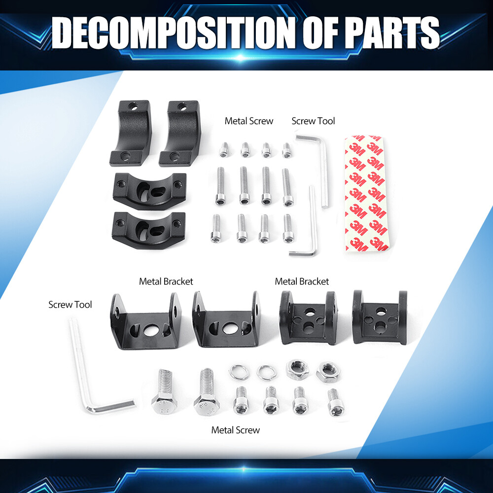 2x LED Spot Light Auxiliary Motorcycle Headlight Driving Fog Lamp Yellow+White