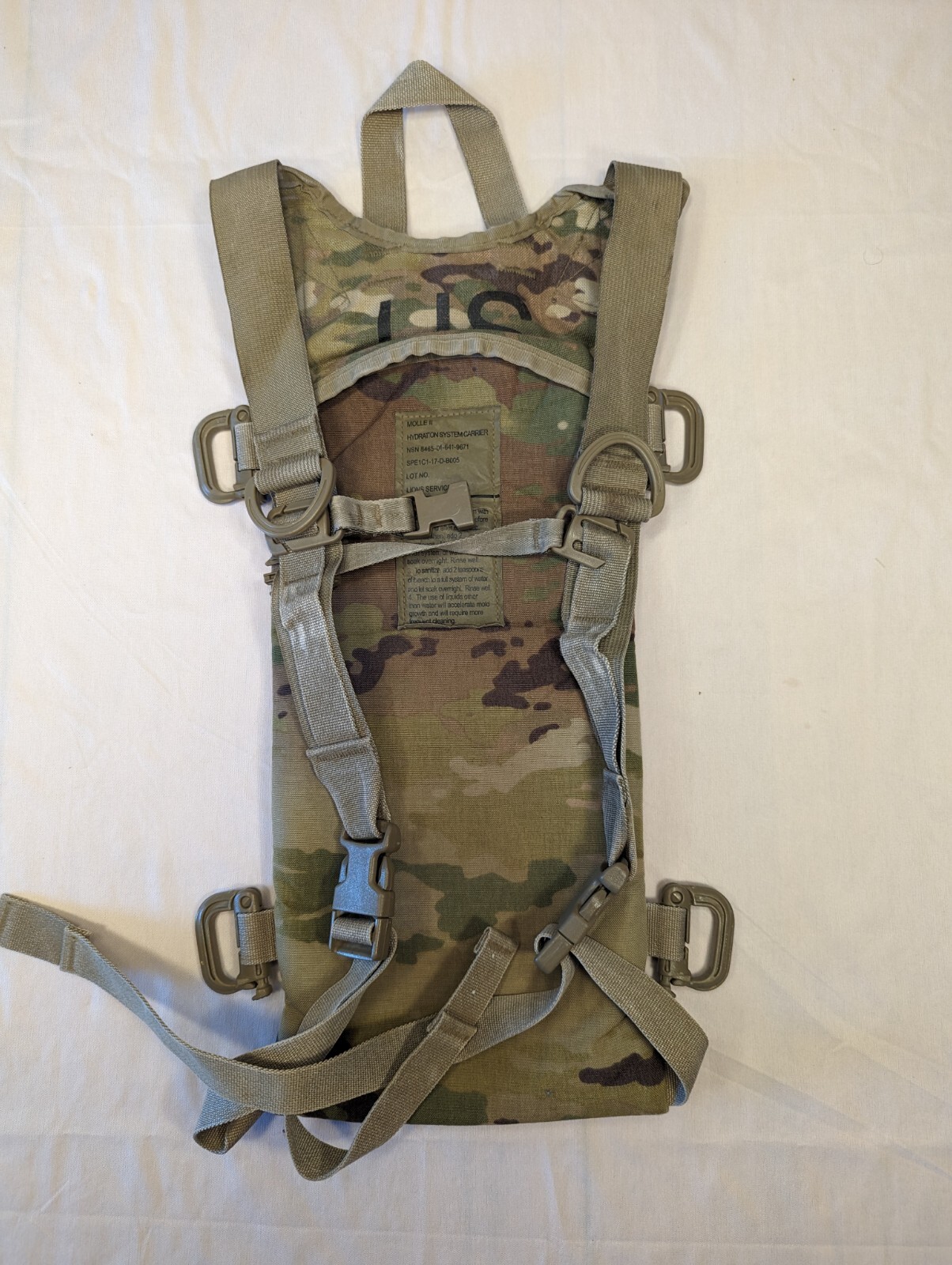 USGI OCP Multicam Molle II 3L/100oz Hydration System Carrier w/ New Bladder