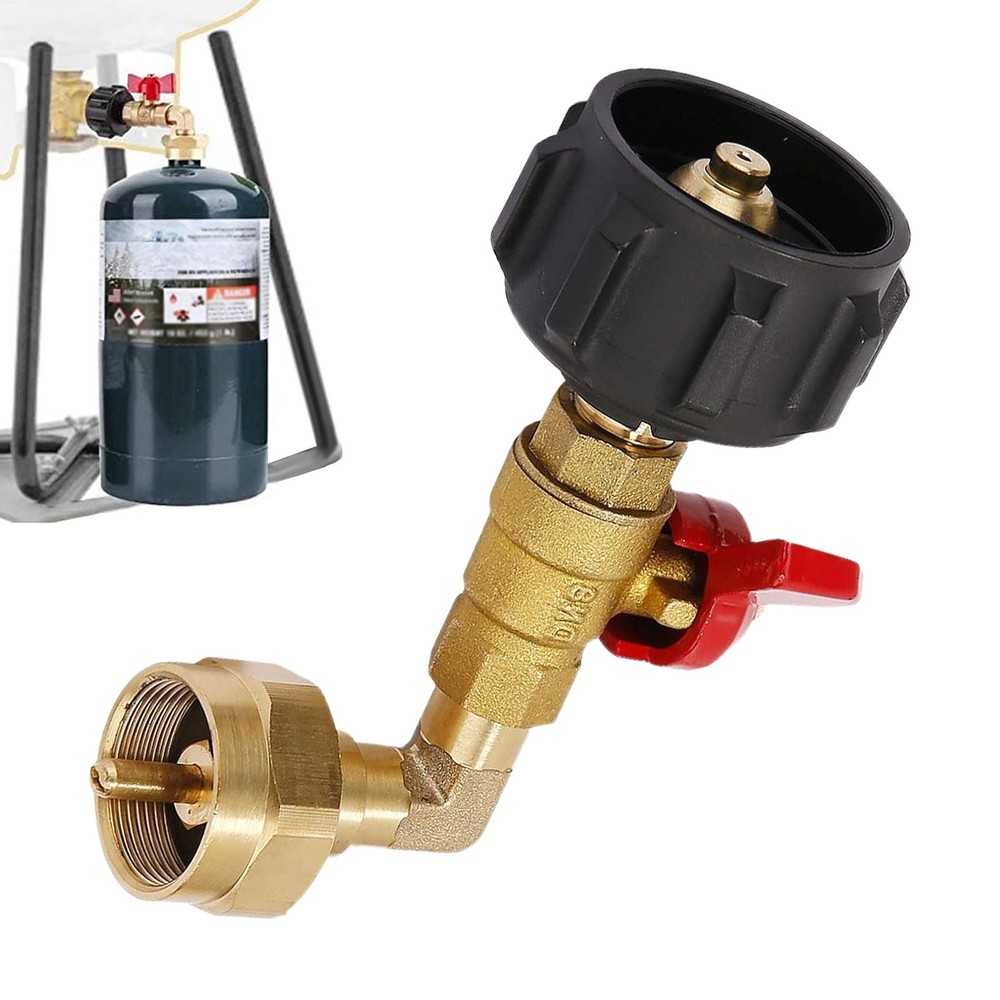 Propane Tank Refill Adapter Elbow Quick On/Off Connector Propane Refill