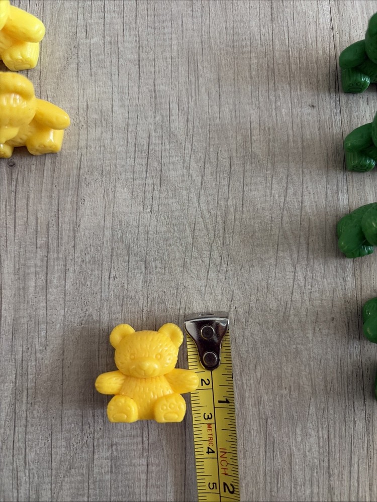 Plastic Multi Color 1 Inch Teddy Bear Counters 77 Count