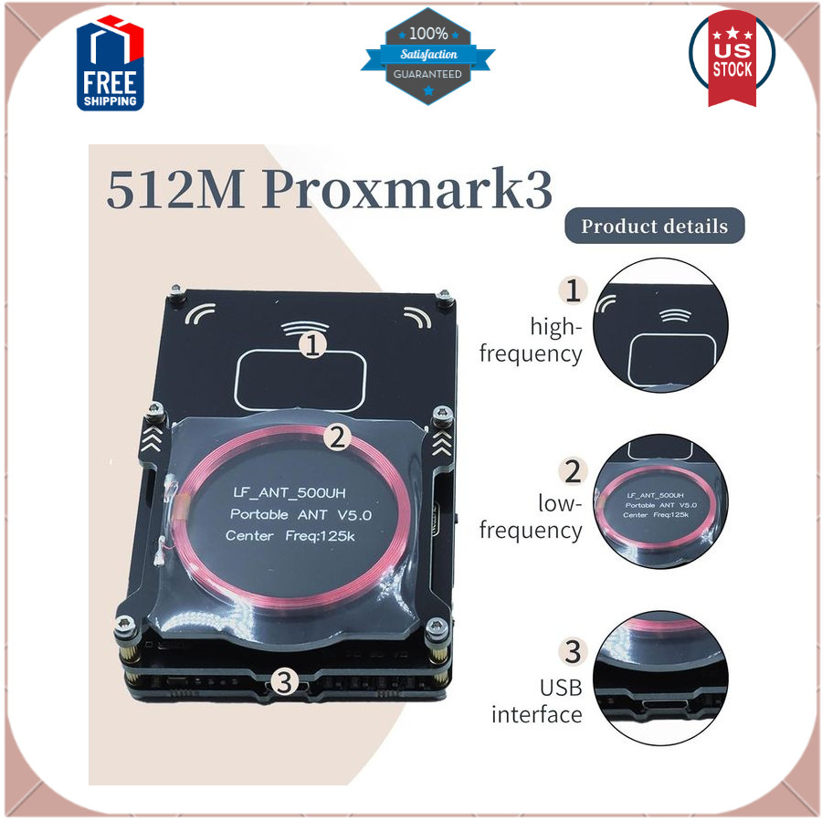 Proxmark3 Easy V5.0 512M Memory (RFID Reader Writer Proxmark3 IC ID Card RFID)