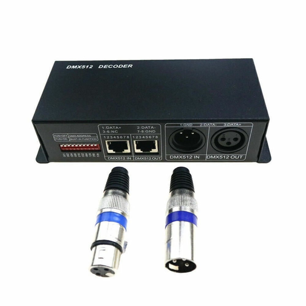 DC12V~24V LED RGBW DMX 512 Controller Decoder Dimmer 4 Channel 8A Stripe Light F