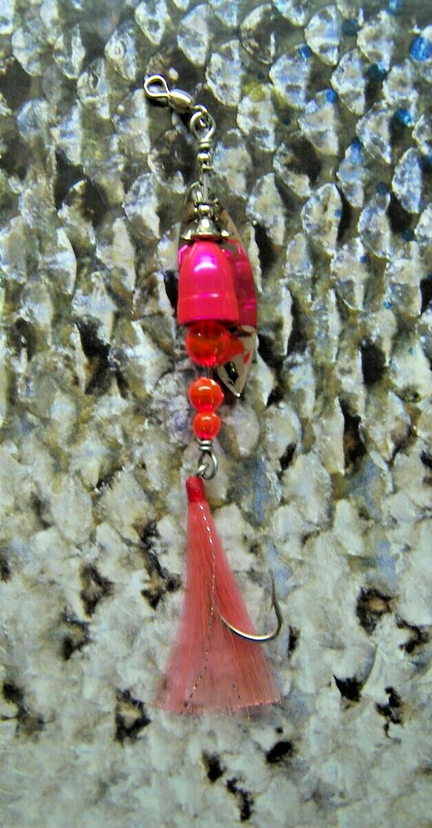 Trout Salmon Steel head Spinner Pink .35 Ounce 9 Grams 1/0 single Hook New USA