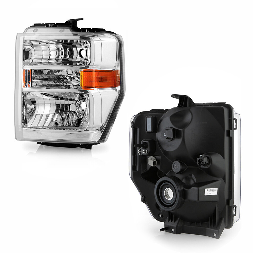 Pair For 2008-2025 Ford E-150 E-250 E-350 Headlights Assembly W/Bulbs Left+Right